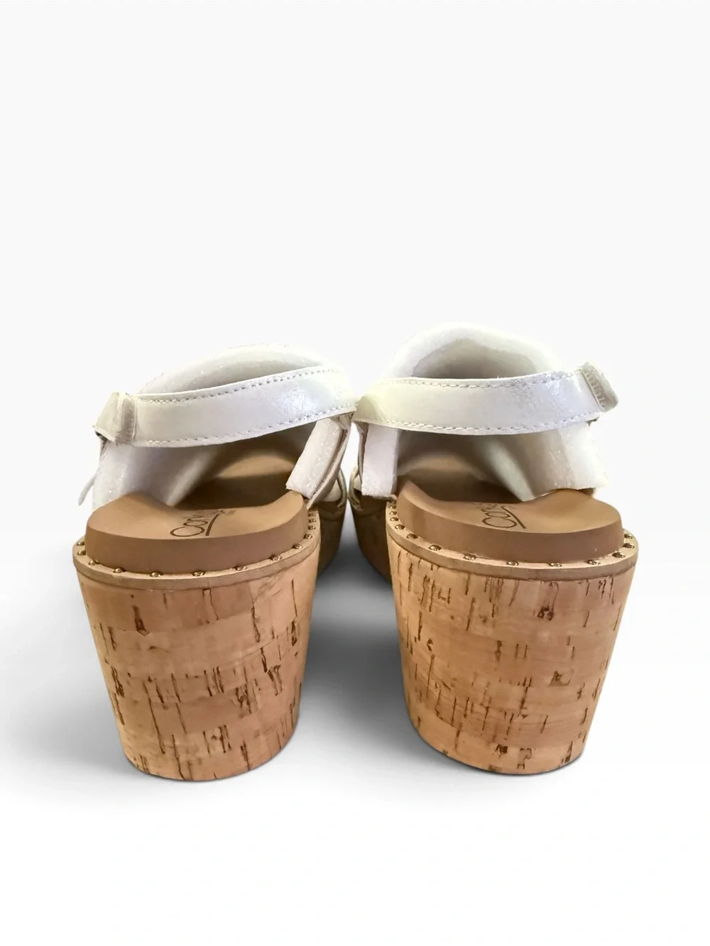 Corkys Darlin White Wedge Sandals Women’s Size 10 NIB